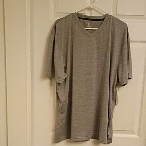 Gray V-Neck Men's Shirt in XXL